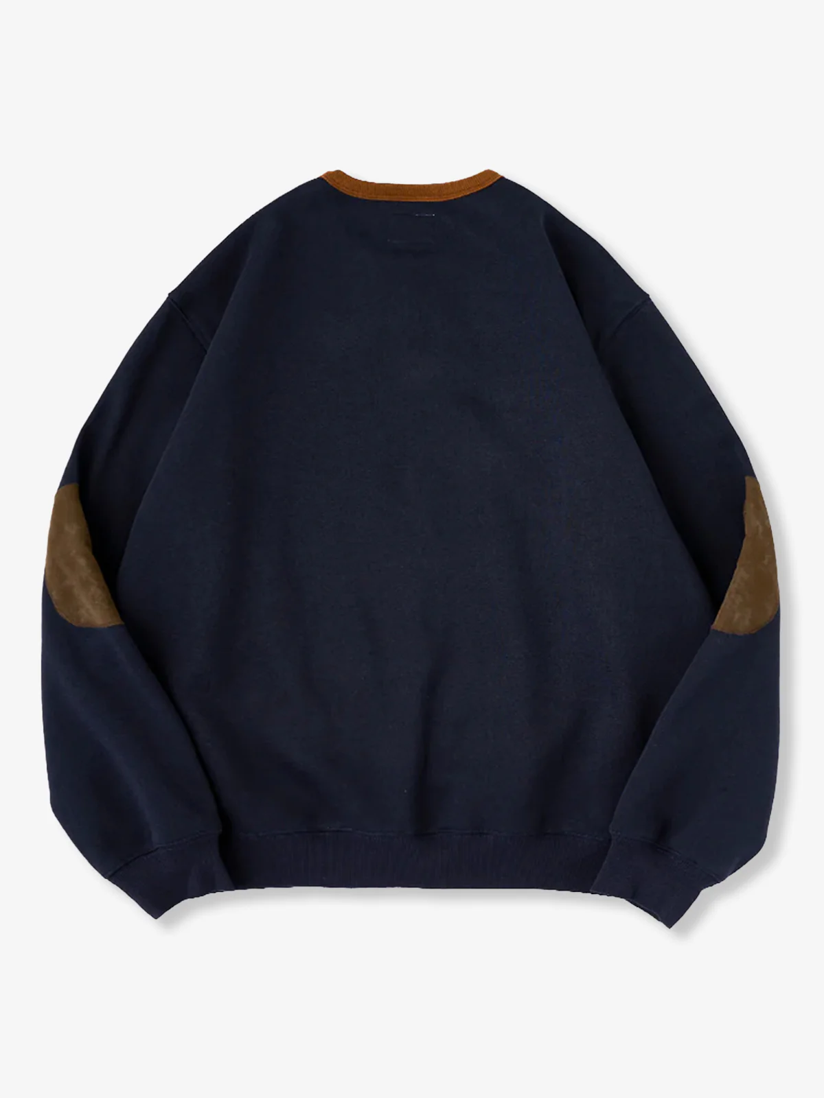 "KaraKu" Embroidery Elbow Suede Patches Brushed Cotton Sweatshirt - Image 3